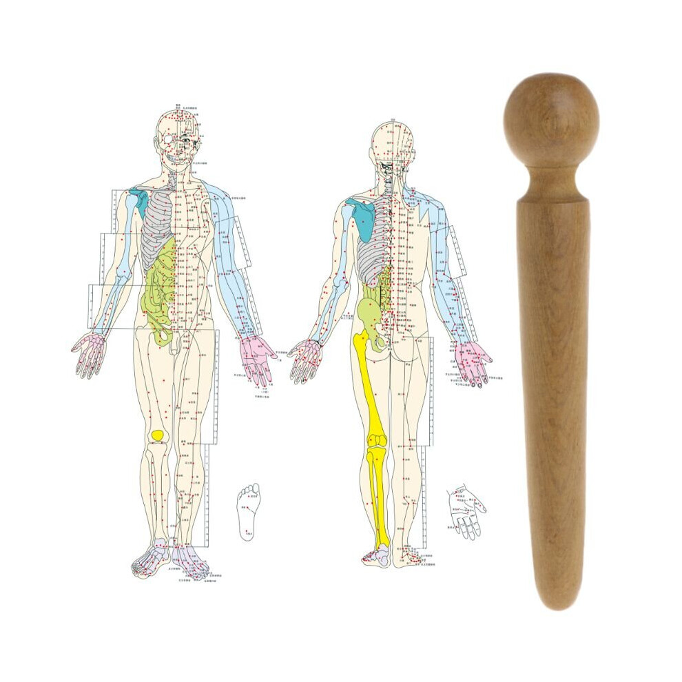Dechoicelife Foot Body Massage Wooden Stick Reflexology Relieve Muscle Soreness