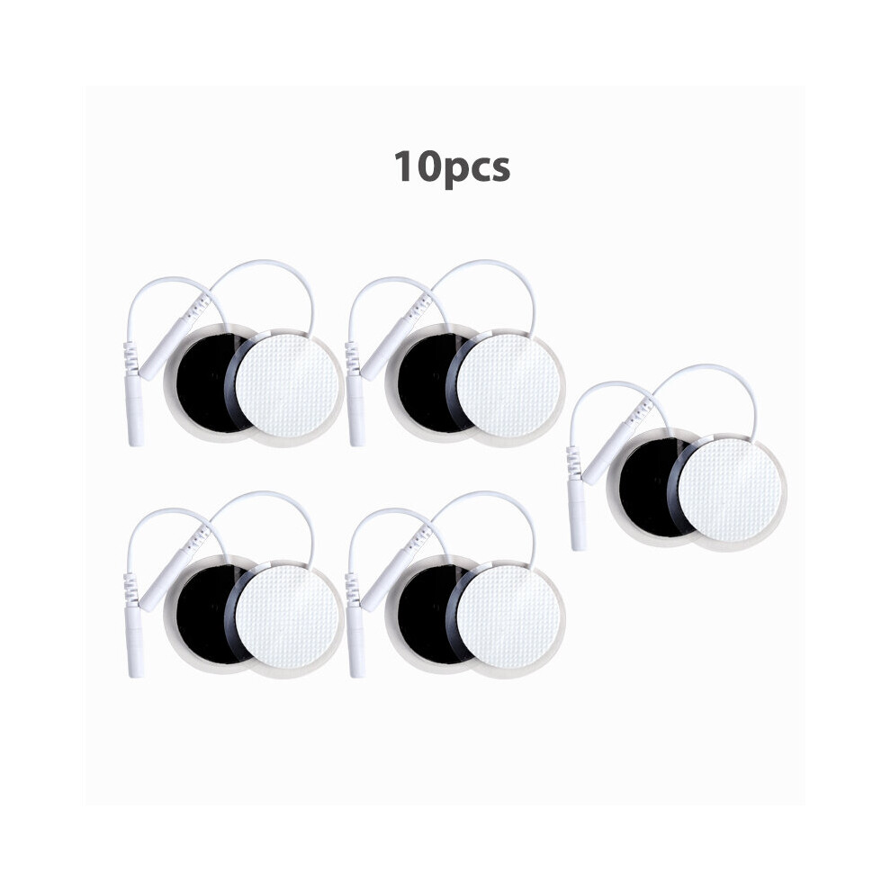 Dechoicelife (A-10Pcs Round 32Mm) 10Pcs Electrode Pads Physiotherapy Tens Patches Reusable Large Accessories Conductive Gel Ems Pulse Acupuncture Body Massager