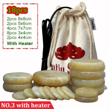 (a-NO3) Tontin topaz jade hot stone massage set body massager Salon SPA with heater box Stone Massage Rocks CE and ROHS healthcare