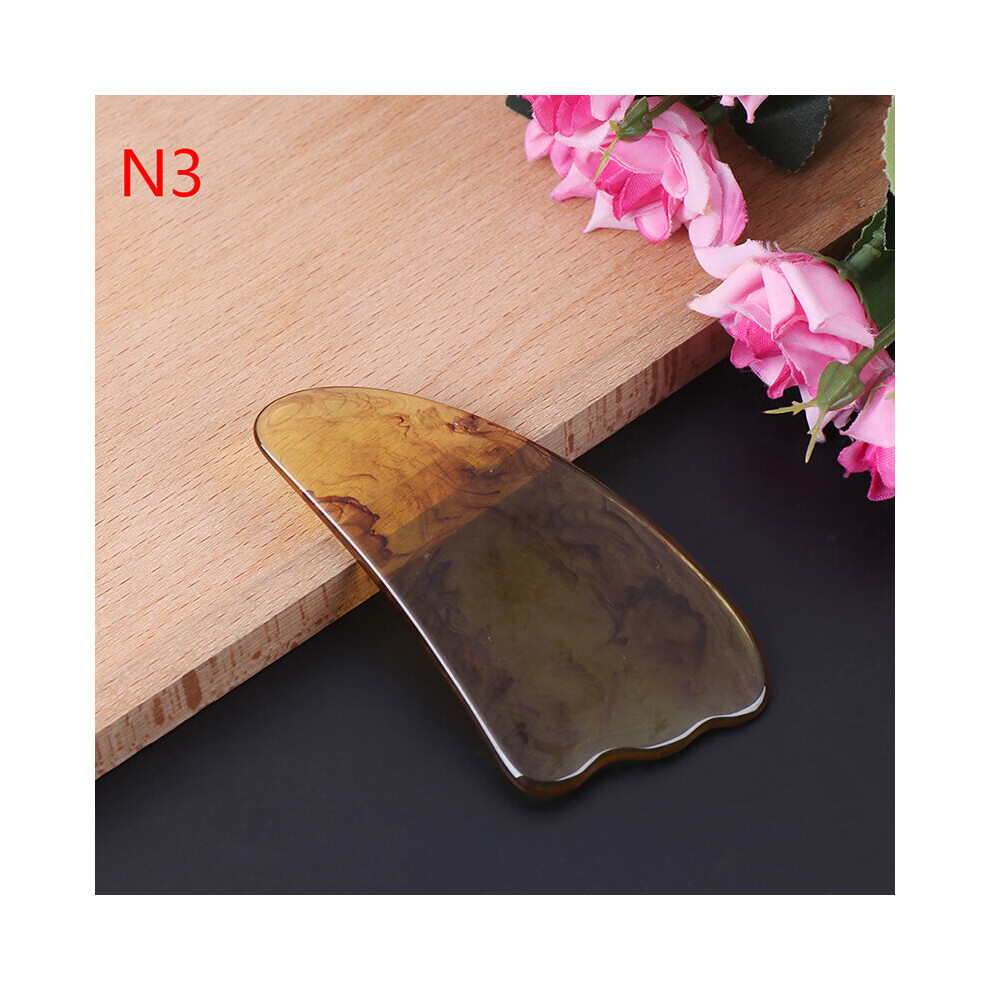 Dechoicelife (A-3) Acupuncture Spa Therapy Gua Sha Massager Scraping Board Antistress Body Natural Aventurine Resin Guasha Massage Sticks Tool