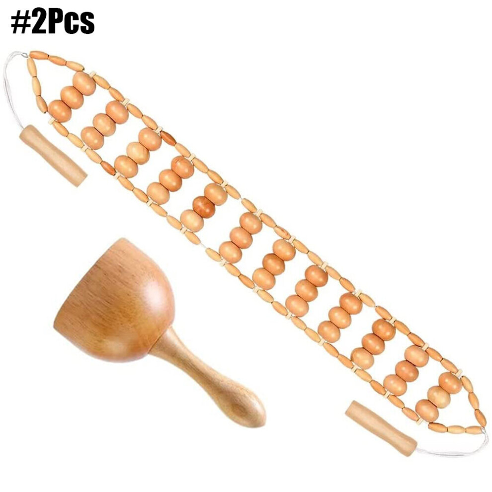 Dechoicelife Silver (A-) Wood Therapy Massage Tools, Wood Lymphatic Drainage Massage Tools Set For Body Sculpting, Maderoterapia Kit For Anticellulite