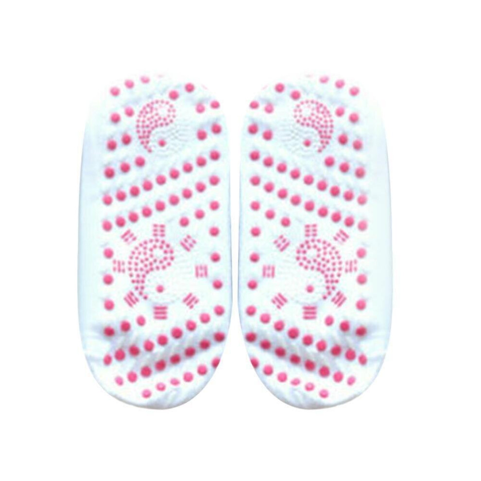 Dechoicelife White (A-) 2Pcs Self-Heating Magnetic Socks Therapy Comfortable Health Care Socks Tourmaline Breathable Massager Winter Warm Foot Care Sock