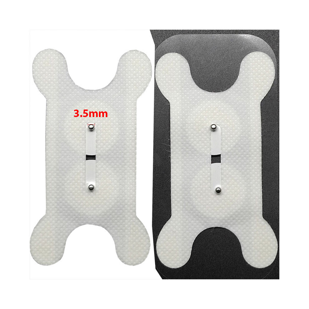 Dechoicelife (A-10Pcs Button 3.5Mm) 10Pcs Electrode Pads Physiotherapy Tens Patches Reusable Large Accessories Conductive Gel Ems Pulse Acupuncture Body Massager