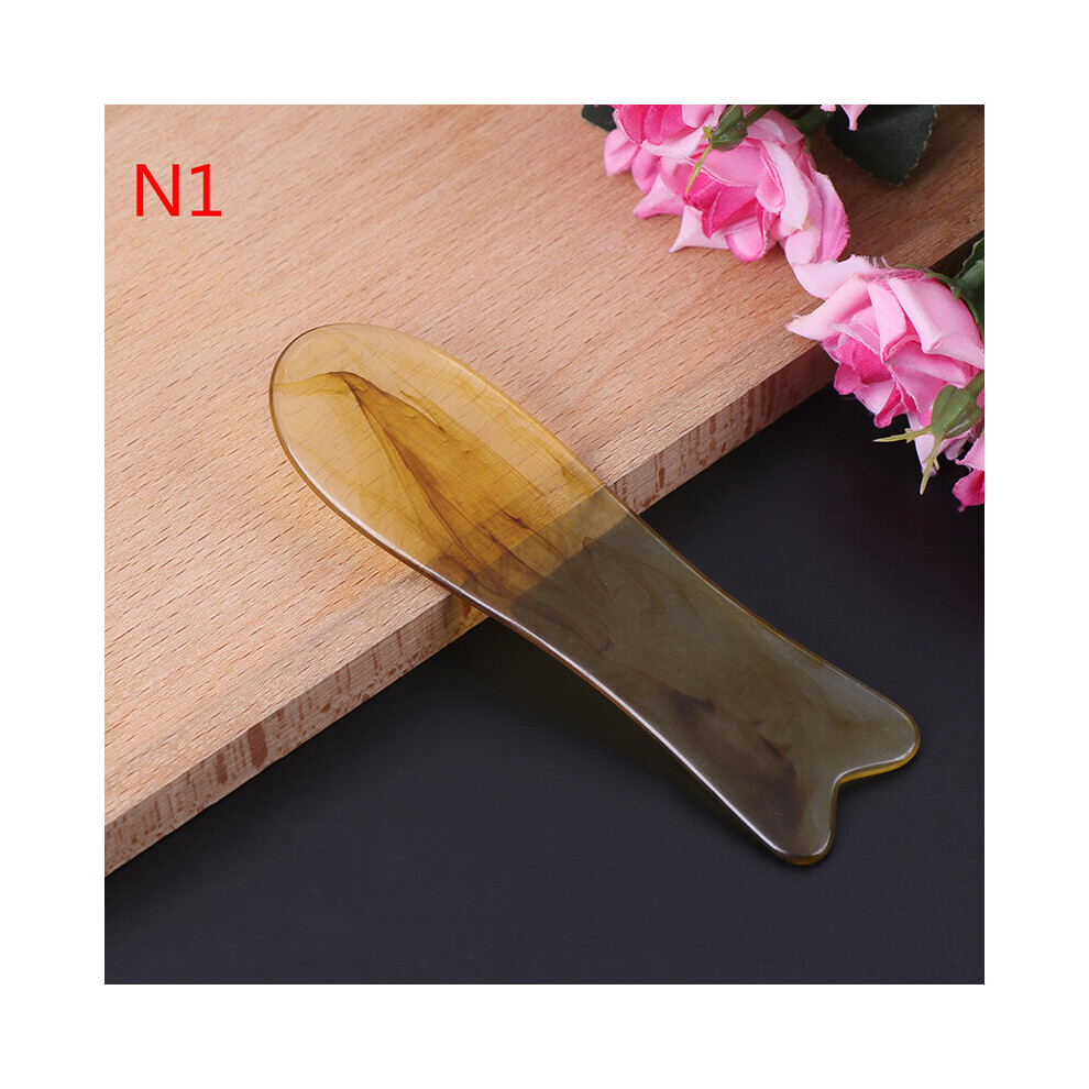 Dechoicelife (A-1) Acupuncture Spa Therapy Gua Sha Massager Scraping Board Antistress Body Natural Aventurine Resin Guasha Massage Sticks Tool