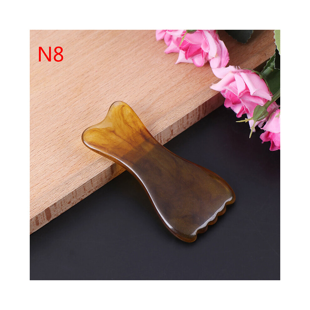 Dechoicelife (A-8) Acupuncture Spa Therapy Gua Sha Massager Scraping Board Antistress Body Natural Aventurine Resin Guasha Massage Sticks Tool
