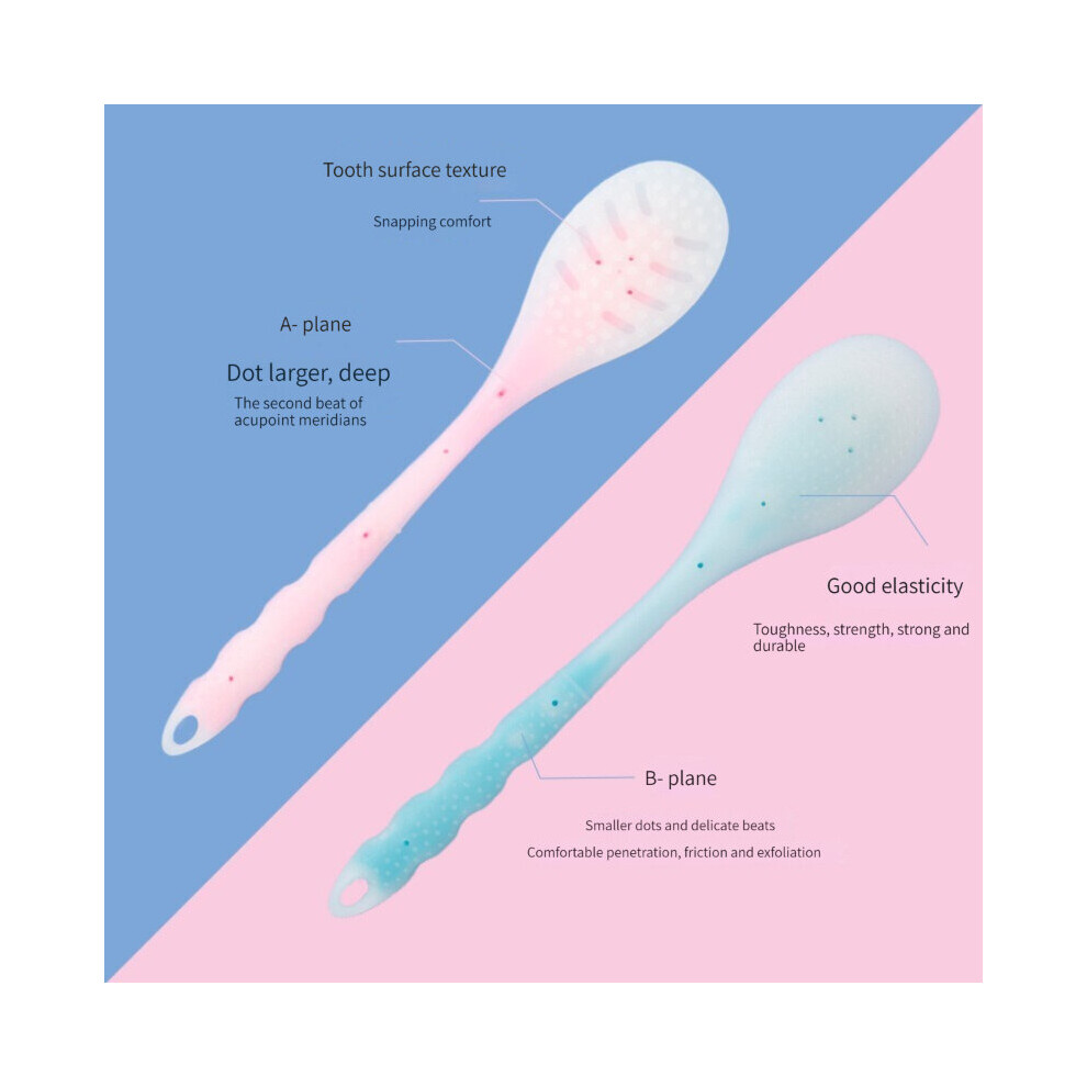 Dechoicelife (A-Red) Silicone Pat Gua Sha Stick Meridian Pat Gua Sha Board Home Multifunctional Massage Stick Meridian Scraping Stick