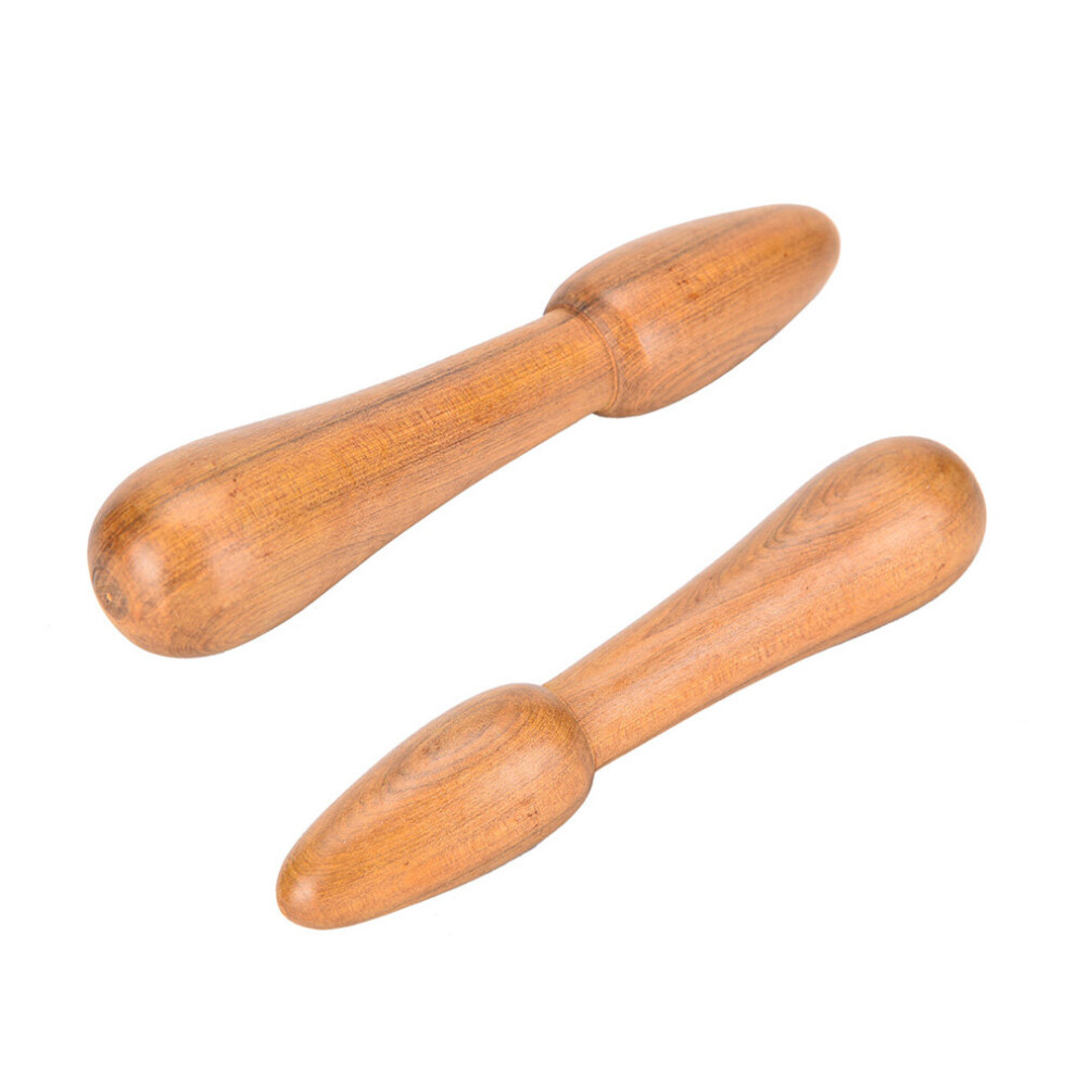 Dechoicelife 1Pc Fragrant Wood Finger Acupressure Point Acupuncture Meridians Scraping Meridians Lymphatic Drainage Massage Stick