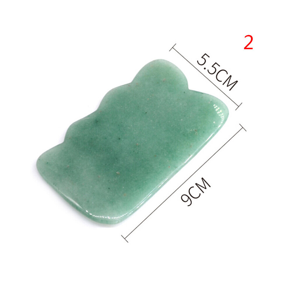 Dechoicelife (A-Ivory) 1Pc Natural Aventurine Jade Stone Guasha Massage Tool Spa Therapy Gua Sha Massager Chinese Gua Sha Tools For Body Healthcare