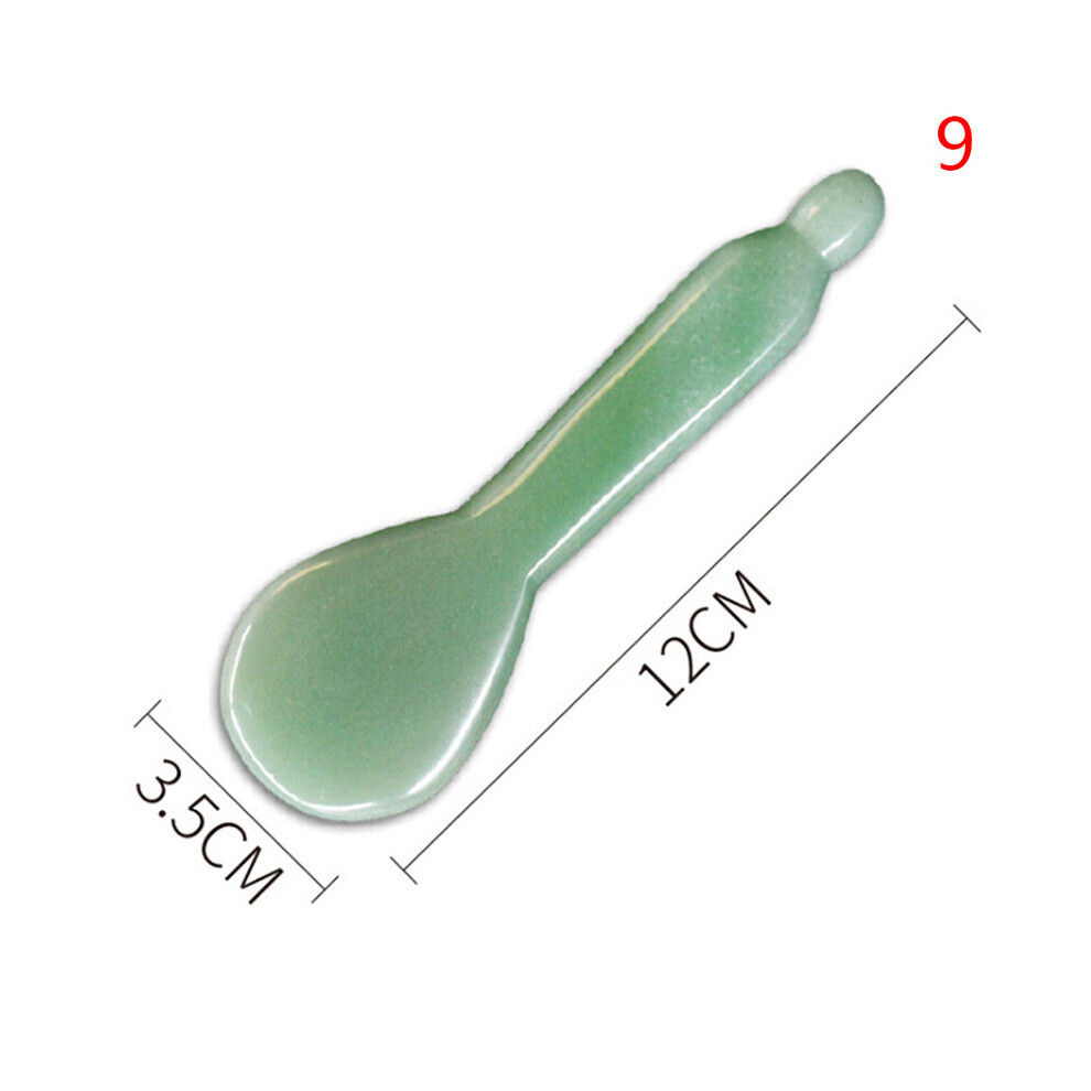 Dechoicelife (A-Blue) 1Pc Natural Aventurine Jade Stone Guasha Massage Tool Spa Therapy Gua Sha Massager Chinese Gua Sha Tools For Body Healthcare