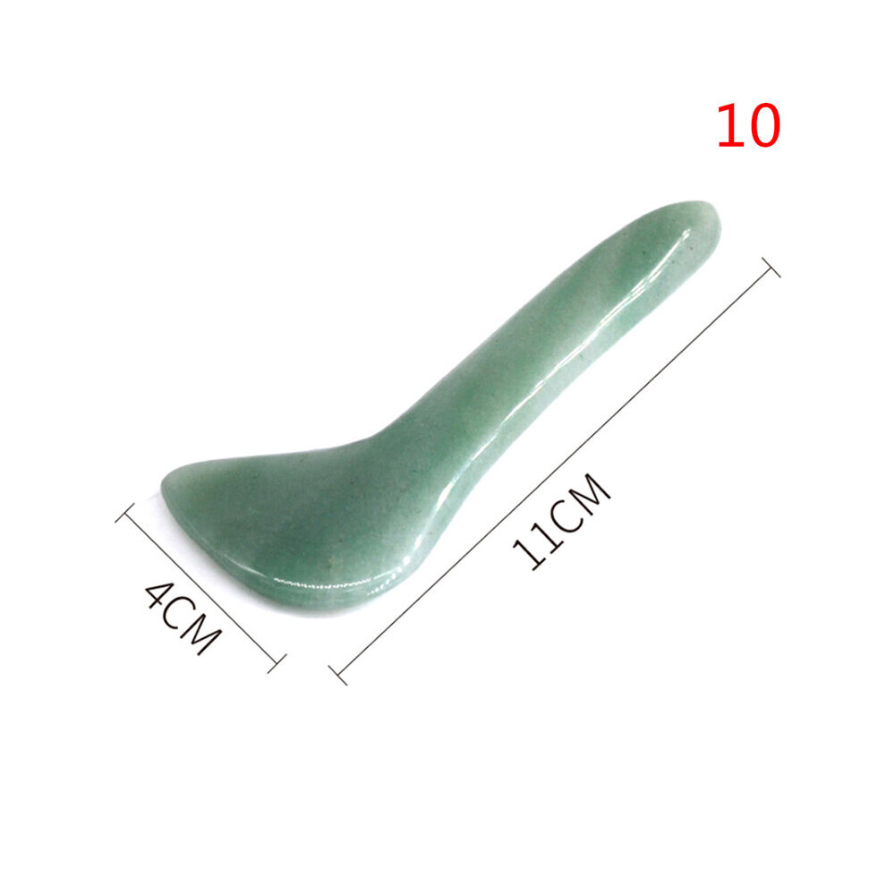 Dechoicelife (A-Green) 1Pc Natural Aventurine Jade Stone Guasha Massage Tool Spa Therapy Gua Sha Massager Chinese Gua Sha Tools For Body Healthcare