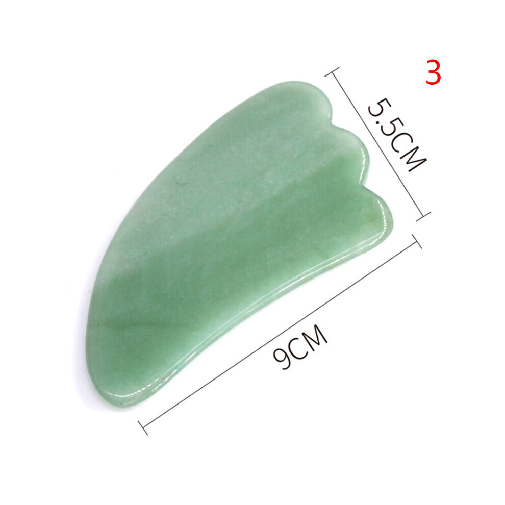Dechoicelife (A-Auburn) 1Pc Natural Aventurine Jade Stone Guasha Massage Tool Spa Therapy Gua Sha Massager Chinese Gua Sha Tools For Body Healthcare