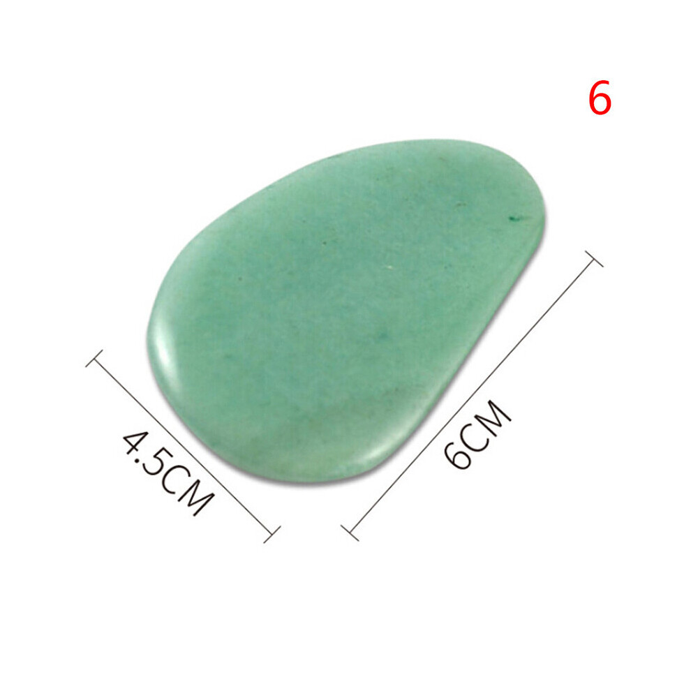 Dechoicelife (A-Silver) 1Pc Natural Aventurine Jade Stone Guasha Massage Tool Spa Therapy Gua Sha Massager Chinese Gua Sha Tools For Body Healthcare