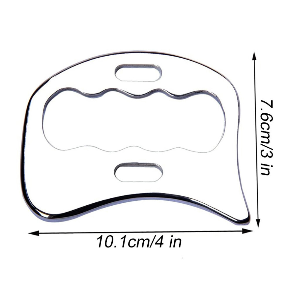 Dechoicelife (A-14) Stainless Steel Scraping Board Guasha Tool Body Scrapper Massage Plate For Release Pain Relief Physical Therapy Massage Relax