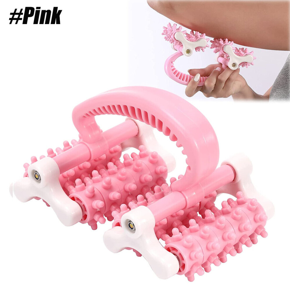 Dechoicelife Pink (A-) Muscle Massage Roller-Anti Cellulite Roller Fat Blasting Release Mini Trigger Point Deep Tissue Myofascial Release Tool