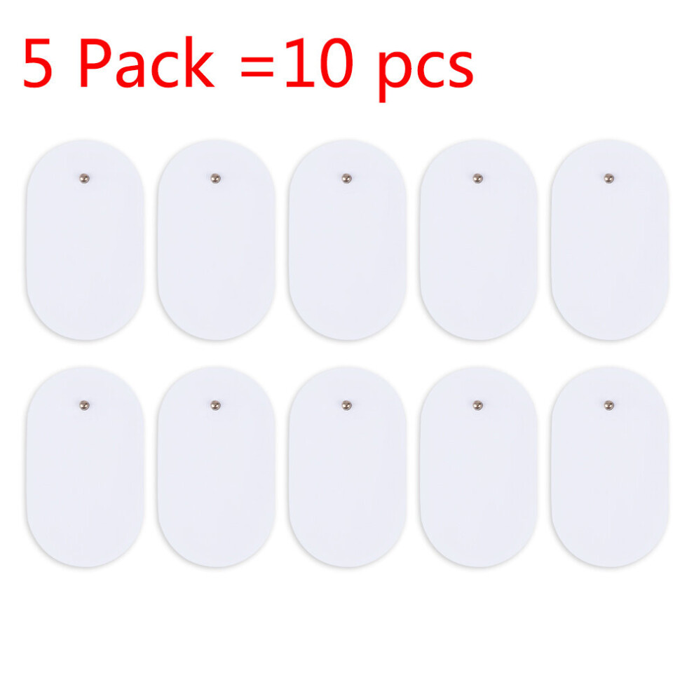 Dechoicelife (A-5Pair(10Pc)-6.8X4.4c) Electrode Pads For Tens Acupuncture Therapeutic Pulse Massager Sticker Adhesive Replacement Patch Massage Pad Conductive Gel