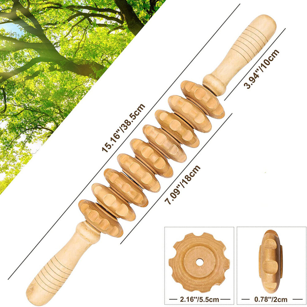 Dechoicelife (A-9 Rounds) 1Pcs Handheld Cellulite Blasters Massage Trigger Point Manual Muscle Release Roller Stick Massager For Muscle Pain Relief Tool