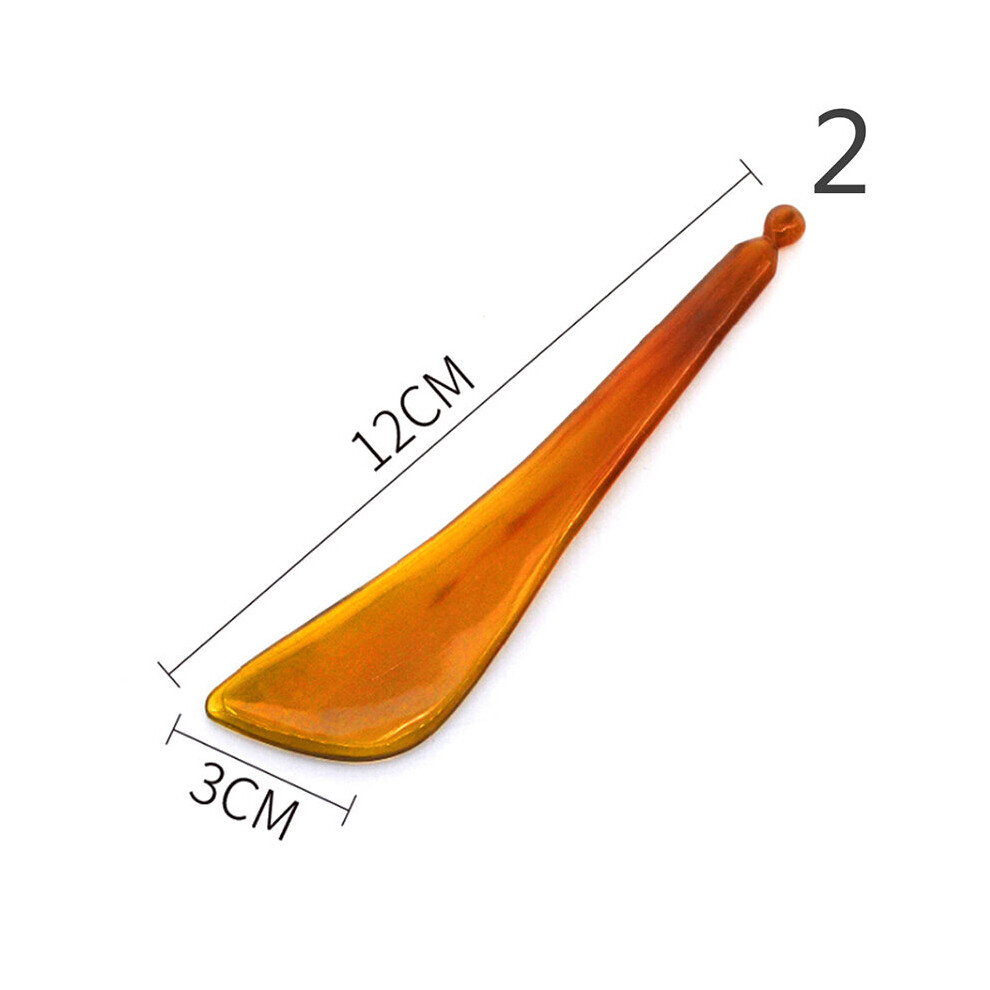 Dechoicelife Amber (A-2) Natural Resin Gua Sha Massage Scraping For Face Neck Beeswax Guasha Scraper Massager Therapy Acupoint Acupressure 9Styles