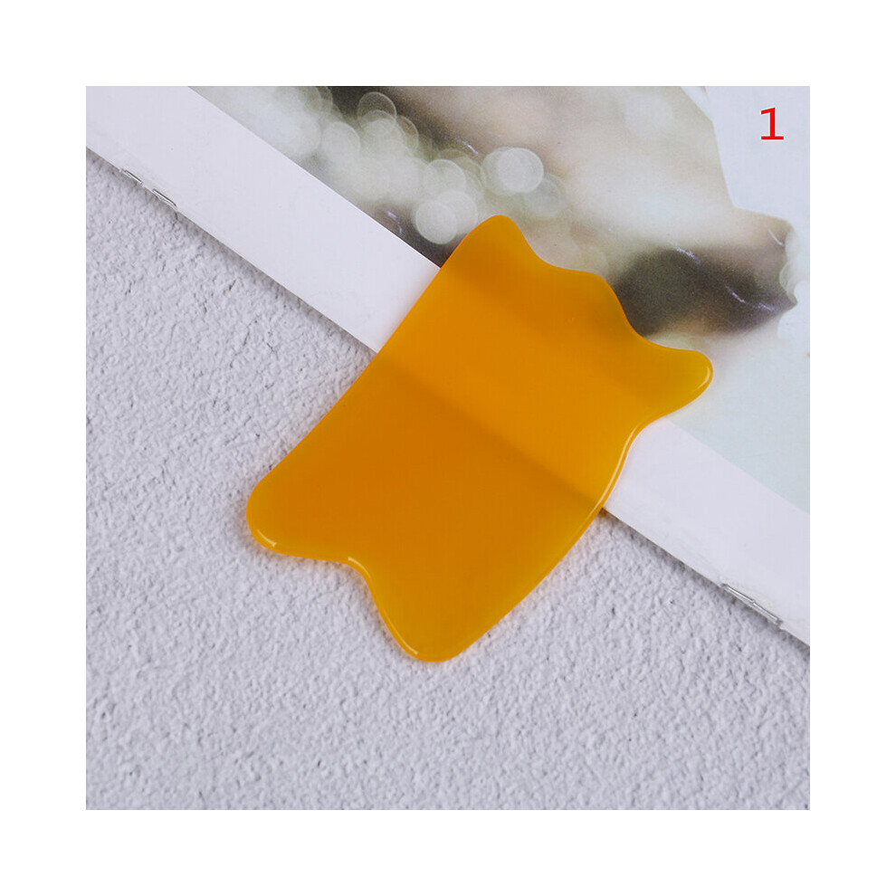 Dechoicelife Amber (A-9) Natural Resin Gua Sha Massage Scraping For Face Neck Beeswax Guasha Scraper Massager Therapy Acupoint Acupressure 9Styles