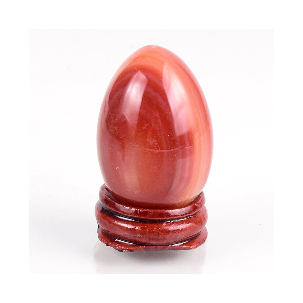 Dechoicelife (A-Undrill 45X30) Natural Agate Egg Yoni Massage Tool Set Stone Crystal Mineral Carnelian Ball Kegel Exercise Pelvic Floor Muscle Health Care