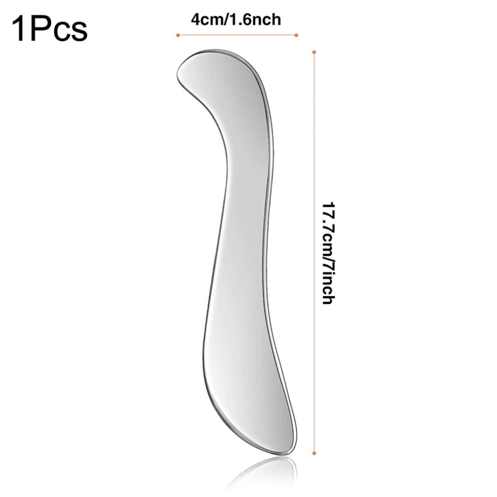 Dechoicelife (A-Ivory) Stainless Steel Deep Tissue Gua Sha Massage Tool Manual Acupuncture Pen Scraping Tool Massage Acupressure Bar For Body Relaxing