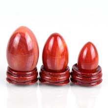 (a-undrill set 3 pcs) Natural Agate Egg Yoni Massage Tool Set Stone Crystal Mineral Carnelian Ball Kegel Exercise Pelvic Floor Muscle Health Care