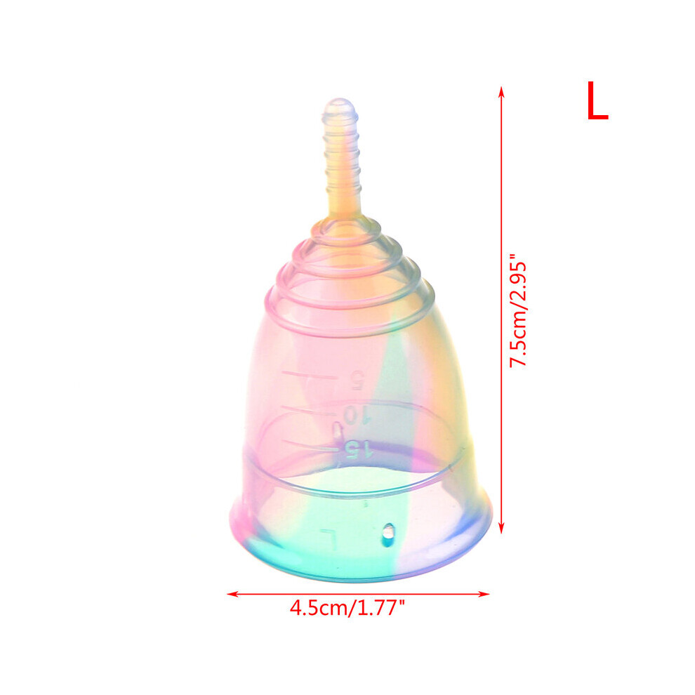 Dechoicelife (A-Menstrual Cup) Portable Menstrual Cup Medical Silicone Leak-Proof Lady Women Menstrual Period Cup With Storage Case Feminine Hygiene Product