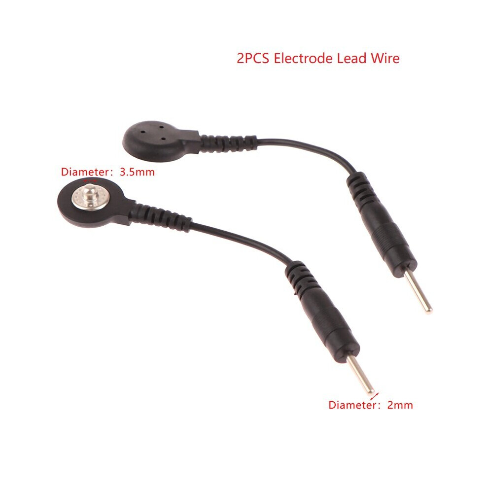 Dechoicelife (A-Electrode Lead Wire) 2/4Buttons New Electrotherapy Electrode Lead Electric Shock Wires Cable For Tens Massager Connection Cable Massage & Relaxatio