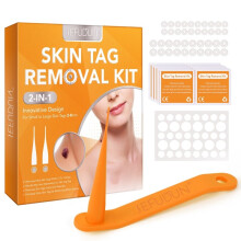 (a-OR) Skin Tag Remover Device Painless Mole Wart Remover Includes Removal Bands Cleansing Wipes Application in Minutes