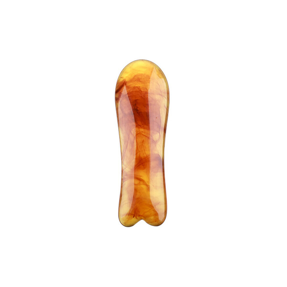 Dechoicelife Amber (A-Fish-Shaped Board) Face Massager Body Guasha Resin Massage Scraping For Face Neck Beeswax Guasha Scraper Massager Scrape Therapy Acupoint