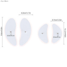 NEW 4Pcs EMS Muscle Stimulator Electrode Pads For Facial Lifting Jawline Face Massager Tens Acupuncture Digital Electronic Pulse