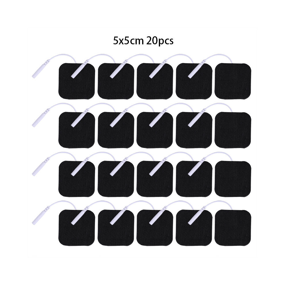 Dechoicelife Black (A-20Pcs 5X5cm ) 20Pcs Electrode Pads Tens Ems Nerve Muscle Stimulator Electrode Pads Gel For Acupuncture Physiotherapy 2Mm Plug Machine Patch