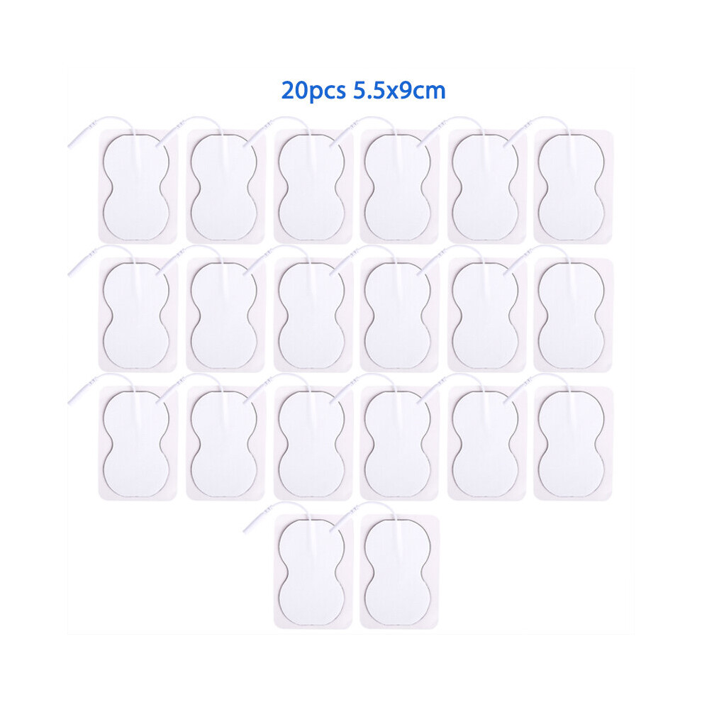 Dechoicelife White (A-20Pcs 5.5X9cm ) 20Pcs Electrode Pads Tens Ems Nerve Muscle Stimulator Electrode Pads Gel For Acupuncture Physiotherapy 2Mm Plug Machine Patch
