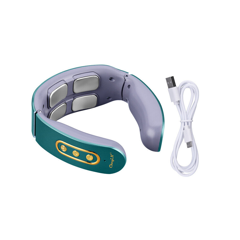 Dechoicelife (A-Am268l) Professional 4 Massage Heads Neck Massager Hot Compress Pulse Kneading Shoulder Massager Deep Tissue Pain Relieve Fatigue Office