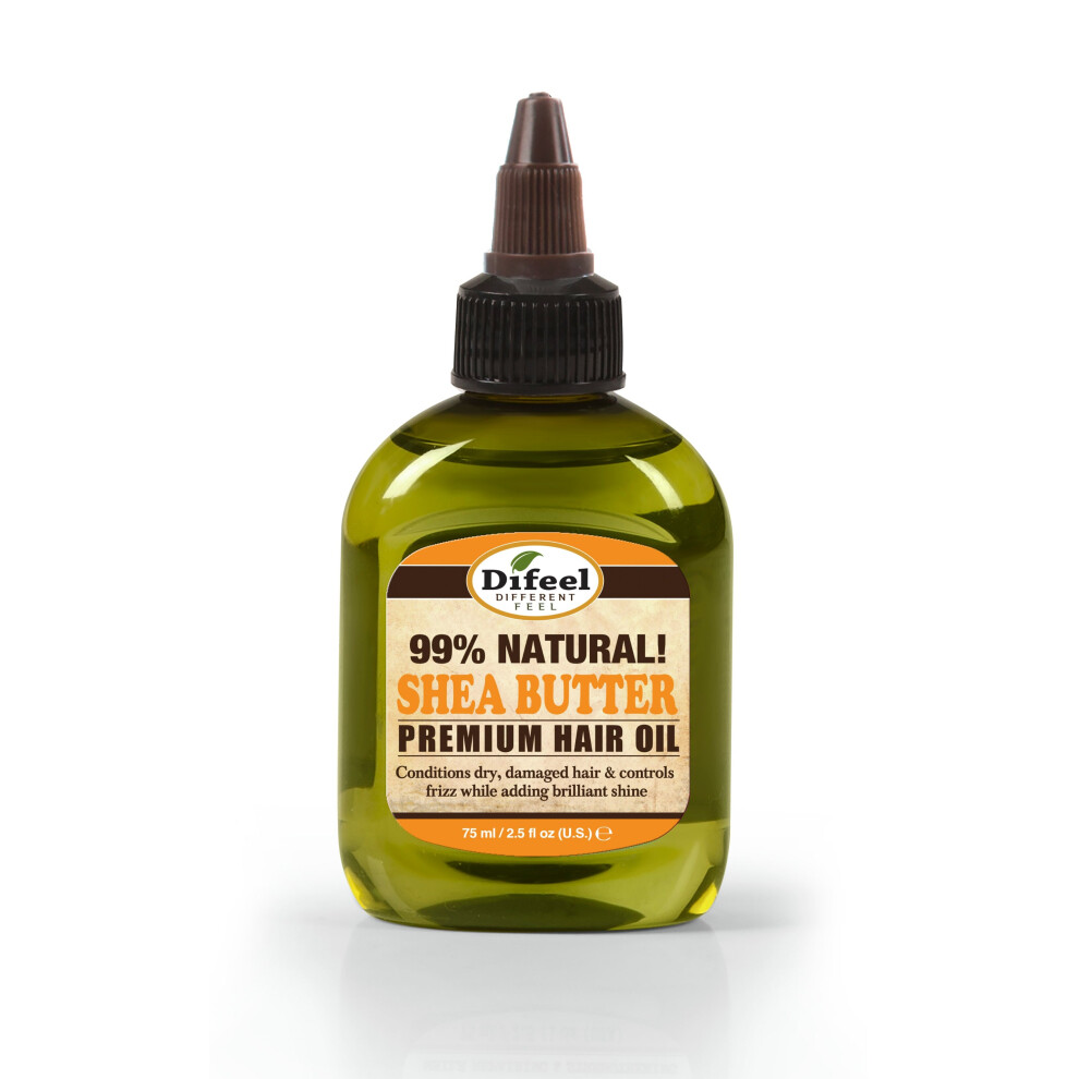 Difeel Shea Butter Oil Premium Natural Hair Oil 2.5 Oz, 2.5 Ounces