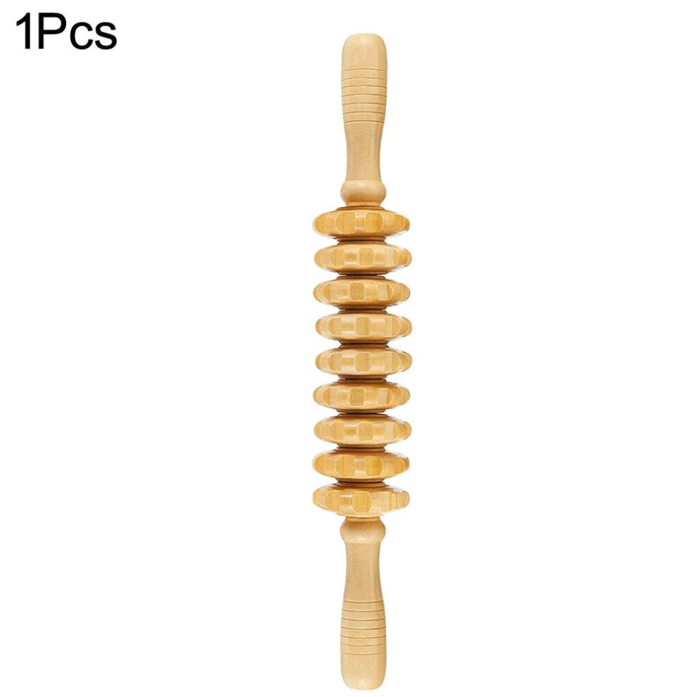 Dechoicelife (A-1Pcs) Wooden Massage Tools Handheld Anti Cellulite Massager Roller Lymphatic Drainage Massage Tools For Full Body Muscle Pain Relief