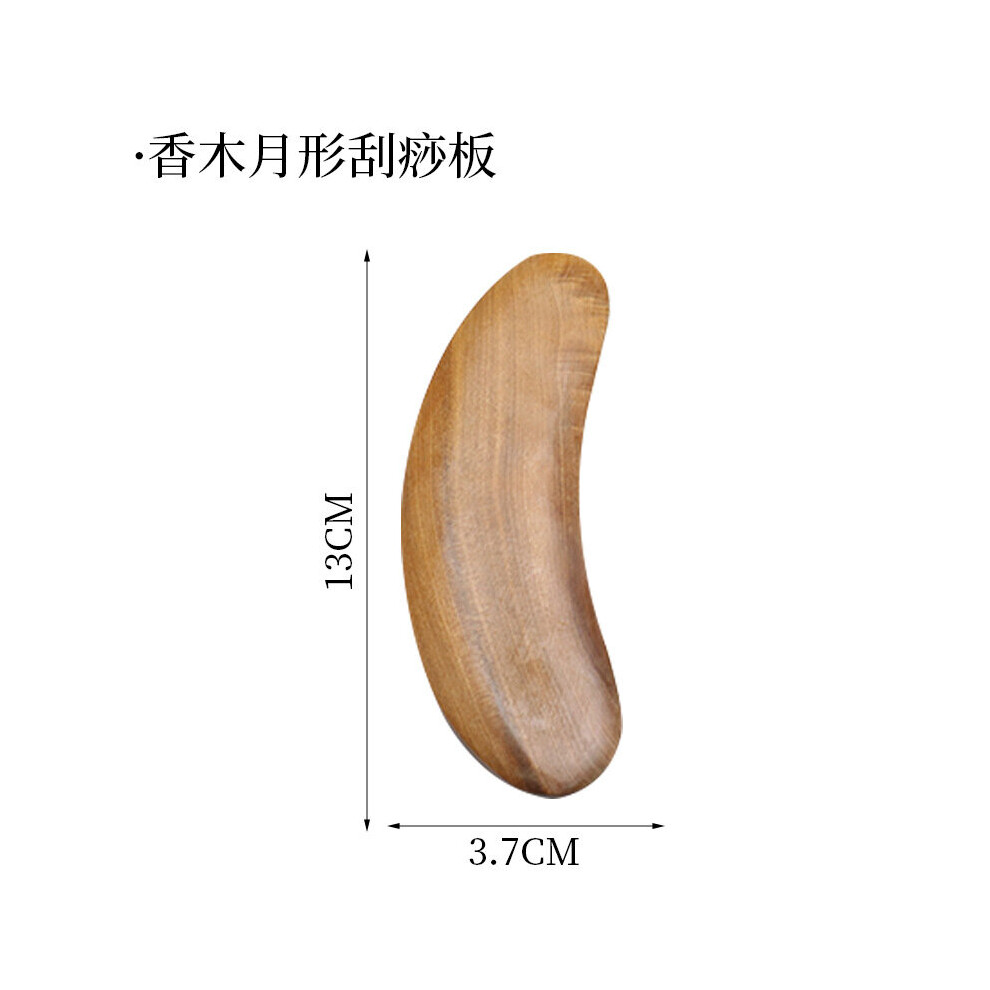 Dechoicelife (A-Fragrant Wood Moon) Vietnam Fragrant Wood Massager Presotherapy Tools Body Foot Reflexology Shiatsu Thai Massage Scraping Board