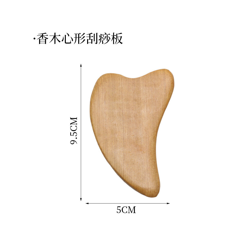 Dechoicelife (A-Fragrant Wood Heart) Vietnam Fragrant Wood Massager Presotherapy Tools Body Foot Reflexology Shiatsu Thai Massage Scraping Board