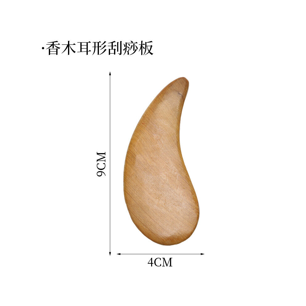 Dechoicelife (A-Fragrant Wood Ear) Vietnam Fragrant Wood Massager Presotherapy Tools Body Foot Reflexology Shiatsu Thai Massage Scraping Board