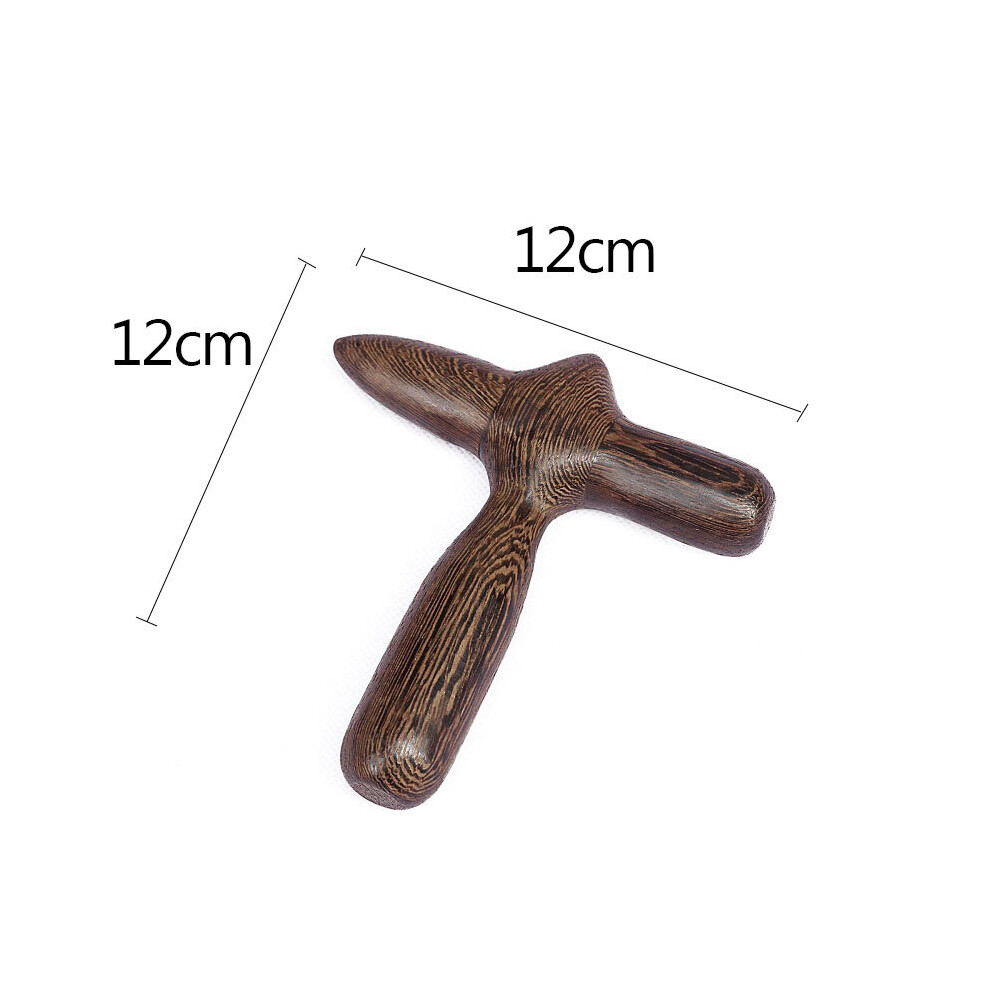 Dechoicelife (A-Wenge Cross) Vietnam Fragrant Wood Massager Presotherapy Tools Body Foot Reflexology Shiatsu Thai Massage Scraping Board
