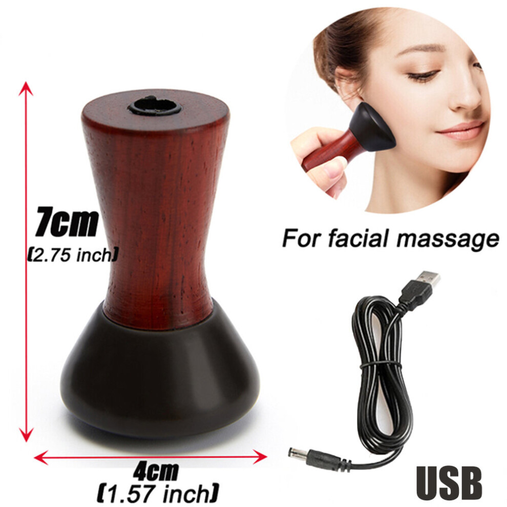 (a-USB and plug-in 110-240V-UK-PLUG) Hot Stone Electric GuaSha Massager Natural Stone Needle Skin Scraping Back Neck Face Massage Relax Muscles Skin Lift Care Spa