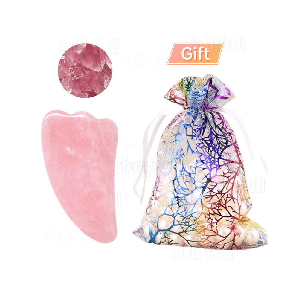Dechoicelife (A-Auburn) Natural Gua Sha Massager For Face Jade Roller Massager Guasha Scraper For Face Gouache Scraper Face Microniddle Roller Massage