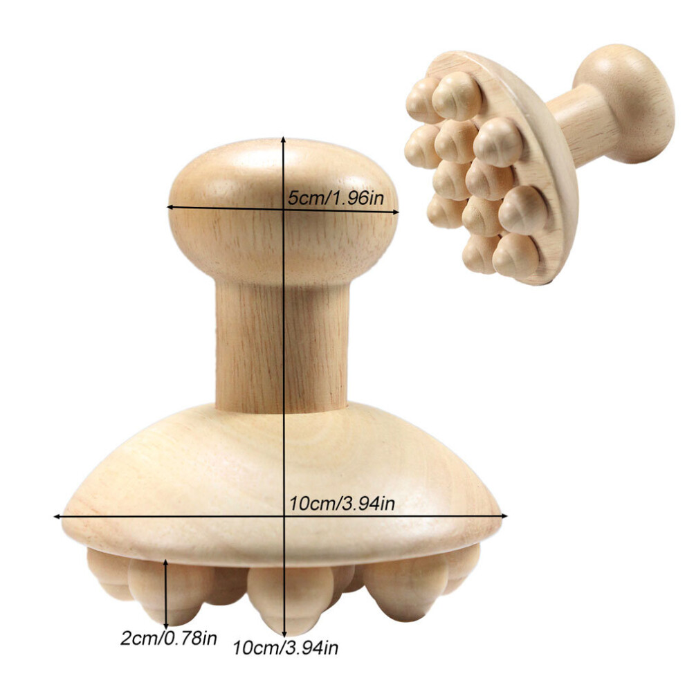 Dechoicelife (A-1Pcs - Type 2) Wooden Massage Tools Anti Cellulite Massager Home Gym Handheld Cellulite Massage Roller Lymphatic Drainage Massage Tools