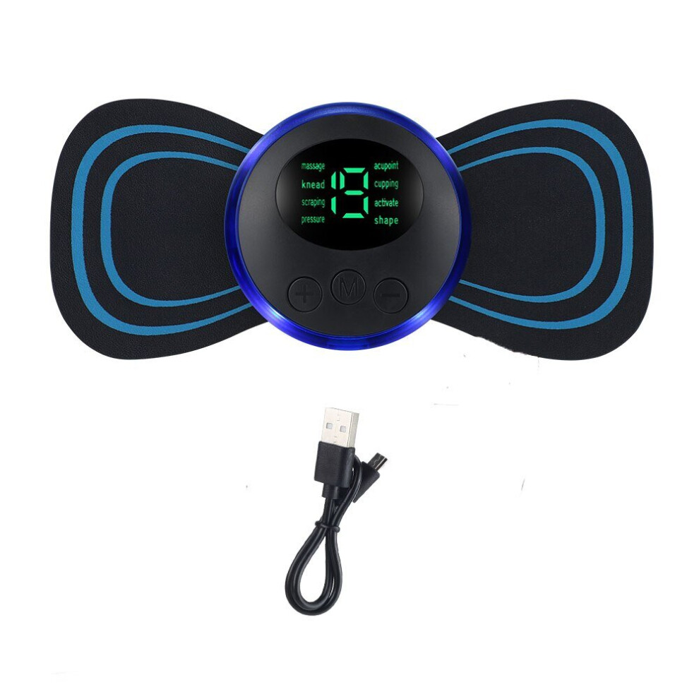 Dechoicelife (A-No Remote Control) 5Pcs Ems Electric Pulse Neck Massager Cervical Massage Patch Neck Back Sticker Muscle Stimulator Portable Relief Pain Relax
