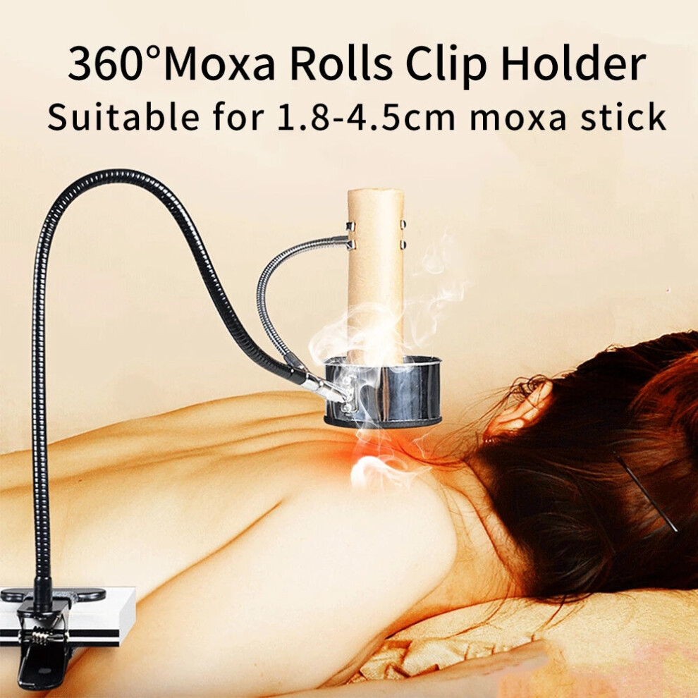 Dechoicelife Moxa Rolls Clip Holder Smokeless Moxa Roll Stick Moxibustion Roller Massage Device Suspended Moxibust Chinese Traditional Burner