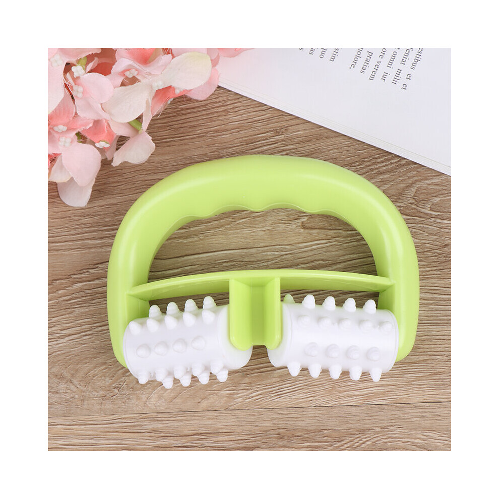 Dechoicelife Green (A-) Mini Wheel Ball Slimming Body Leg Foot Hand Neck Fat Cellulite Control Pain Relief Roller Massage Handle Cell Roller Massager