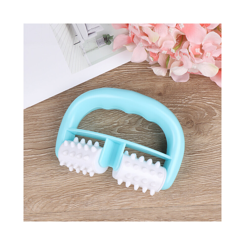 Dechoicelife Blue (A-) Mini Wheel Ball Slimming Body Leg Foot Hand Neck Fat Cellulite Control Pain Relief Roller Massage Handle Cell Roller Massager