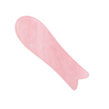 (a-Fish) Natural Rose Quartz Yoni Wands Jade Crystal Massage Wand Vaginal Muscles Tightening Massage Stone Guasha Tool Acupoint Massager