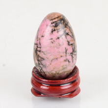 (a-40x25 undrill) Natural Rhodonite Yoni Egg Set Original Stone Quartz Chakra Healing Ball Yoga Kegel Exercise Pelvic Floor Muscle Training Tool