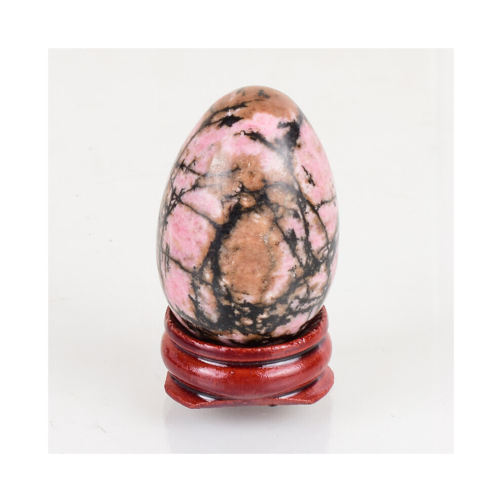 Dechoicelife (A-45X30 Undrill) Natural Rhodonite Yoni Egg Set Original Stone Quartz Chakra Healing Ball Yoga Kegel Exercise Pelvic Floor Muscle Training Tool