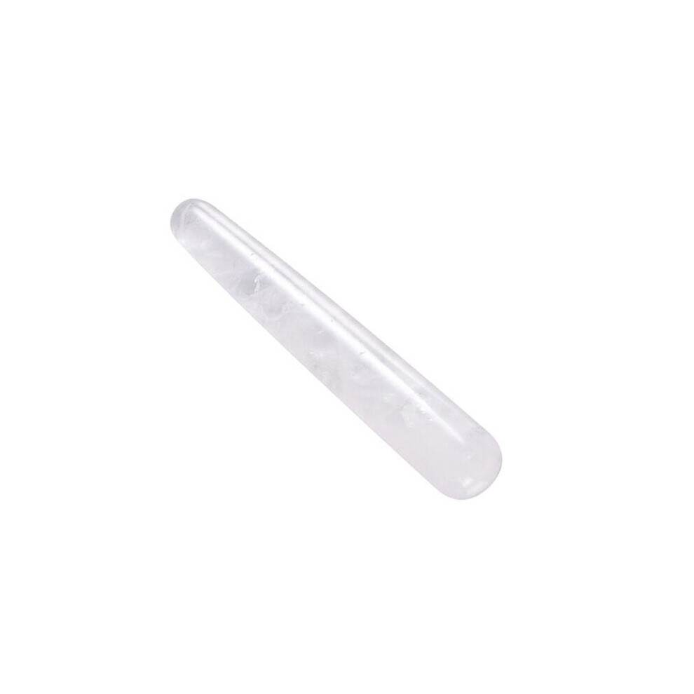 Dechoicelife Natural Clear Quartz White Crystal Massager Pleasure Wand Rock Quartz Yoni Wand Stone Guasha Stick Gemstone Crafts Ornament